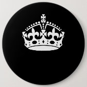 Calm Crown auf Solid Black behalten Button (Vorderseite)