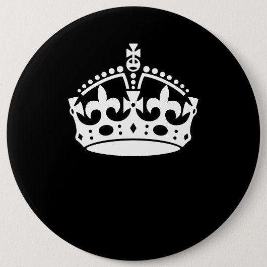 Calm Crown auf Solid Black behalten Button (Vorderseite)