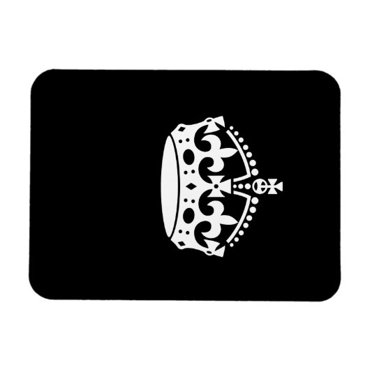Calm Crown auf Solid Black behalten Magnet (Horizontal)