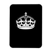 Calm Crown auf Solid Black behalten Magnet (Vertikal)