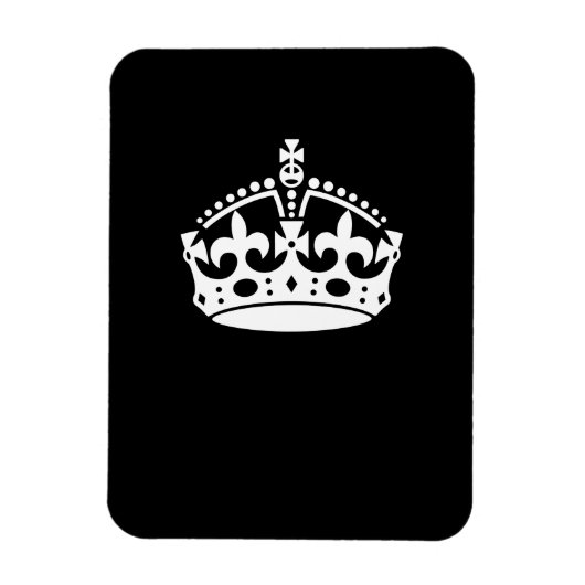 Calm Crown auf Solid Black behalten Magnet (Vertikal)