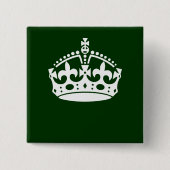 CALM CROWN behalten auf Forest Green anpassen Button (Vorderseite)