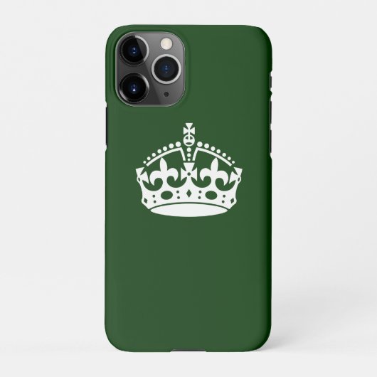 CALM CROWN behalten auf Forest Green anpassen iPhone Hülle (Rückseite)