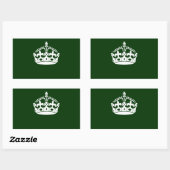 CALM CROWN behalten auf Forest Green anpassen Rechteckiger Aufkleber (Blatt)
