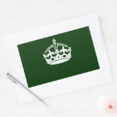 CALM CROWN behalten auf Forest Green anpassen Rechteckiger Aufkleber (Umschlag)