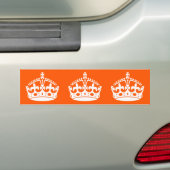 CALM CROWN BEHALTEN auf Orange Anpassen Autoaufkleber (Auf Auto)