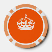 CALM CROWN behalten auf Orange Anpassen Pokerchips (Rückseite)