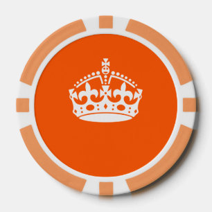 CALM CROWN behalten auf Orange Anpassen Pokerchips