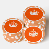 CALM CROWN behalten auf Orange Anpassen Pokerchips (Stapel)
