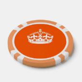 CALM CROWN behalten auf Orange Anpassen Pokerchips (Einzeln)