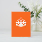 CALM CROWN behalten auf Orange Anpassen Postkarte (Stehend Vorderseite)