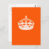 CALM CROWN behalten auf Orange Anpassen Postkarte (Vorne/Hinten)
