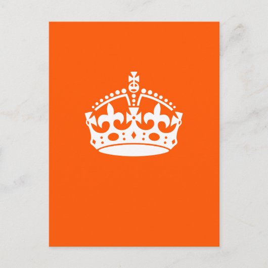 CALM CROWN behalten auf Orange Anpassen Postkarte (Vorderseite)