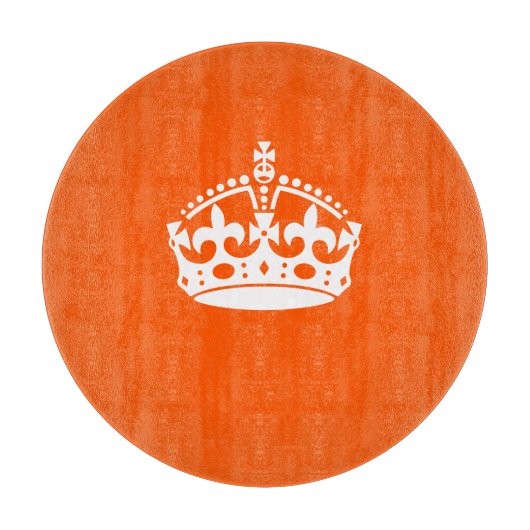 CALM CROWN behalten auf Orange Anpassen Schneidebrett (Vorderseite)