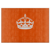 CALM CROWN behalten auf Orange Anpassen Schneidebrett (Vorderseite)