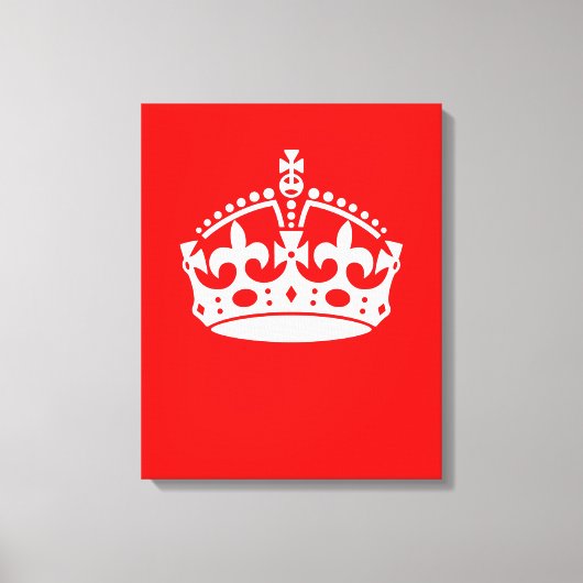 CALM CROWN behalten auf Red Customization Dies Leinwanddruck (Vorderseite)