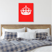 CALM CROWN behalten auf Red Customization Dies Leinwanddruck (Insitu (Schlafzimmer))