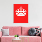 CALM CROWN behalten auf Red Customization Dies Leinwanddruck (Insitu (Wohnzimmer))