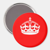 CALM CROWN behalten auf Red Customization Dies Magnet (Vorderseite/Rückseite)