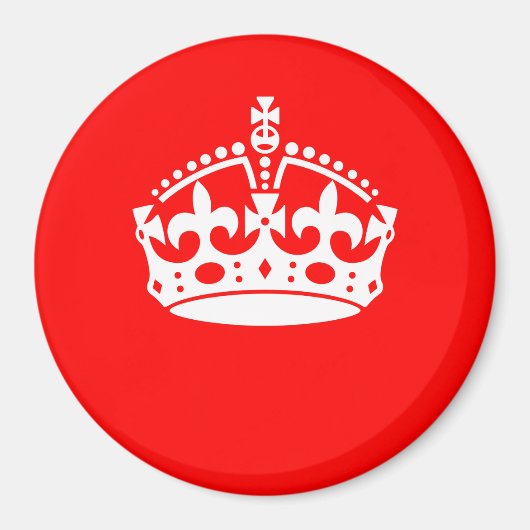 CALM CROWN behalten auf Red Customization Dies Magnet (Vorne)