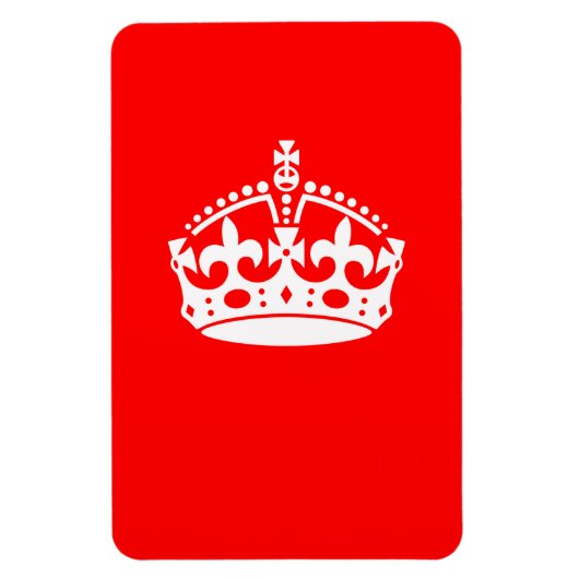 CALM CROWN behalten auf Red Customization Dies Magnet (Vertikal)