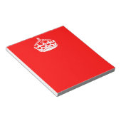 CALM CROWN behalten auf roter Dekoration Notizblock (angewinkelt)