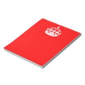CALM CROWN behalten auf roter Dekoration Notizblock (Rotiert)