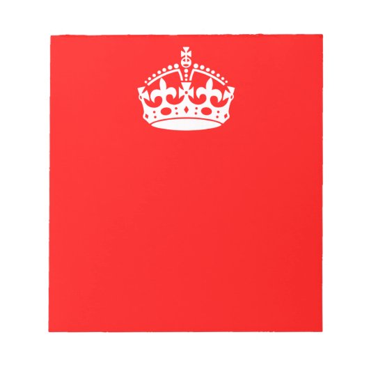 CALM CROWN behalten auf roter Dekoration Notizblock (Vorderseite)