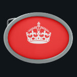 CALM CROWN behalten auf roter Dekoration Ovale Gürtelschnalle<br><div class="desc">Die Kronengestaltung im Stil Behalten Calm auf einem roten Akzent mit massivem Feuer lässt sich nach Belieben anpassen. Verwenden Sie den Link "Diesen Designer Gefragt",  um uns mit Ihren speziellen Designanfragen oder für Hilfe bei Ihren Anpassungsprojekten zu kontaktieren.</div>