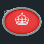 CALM CROWN behalten auf roter Dekoration Ovale Gürtelschnalle<br><div class="desc">Die Kronengestaltung im Stil Behalten Calm auf einem roten Akzent mit massivem Feuer lässt sich nach Belieben anpassen. Verwenden Sie den Link "Diesen Designer Gefragt",  um uns mit Ihren speziellen Designanfragen oder für Hilfe bei Ihren Anpassungsprojekten zu kontaktieren.</div>