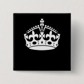 CALM CROWN behalten auf schwarzer Dekoration Button (Vorderseite)