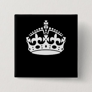 CALM CROWN behalten auf schwarzer Dekoration Button
