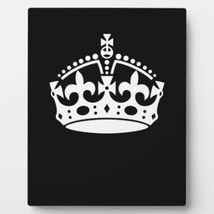 CALM CROWN behalten auf schwarzer Dekoration Fotoplatte