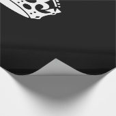 CALM CROWN behalten auf schwarzer Dekoration Geschenkpapier (Ecke)