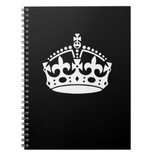 CALM CROWN behalten auf schwarzer Dekoration Notizblock