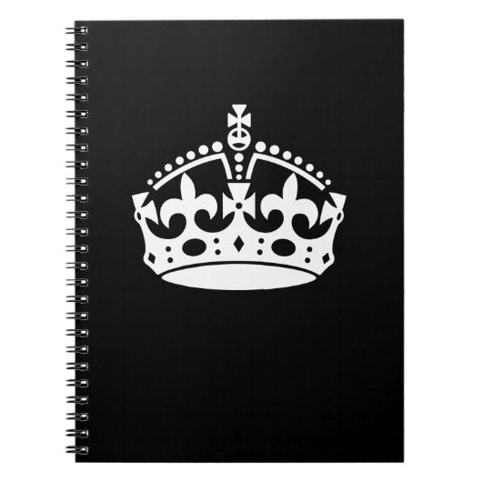 CALM CROWN behalten auf schwarzer Dekoration Notizblock (Vorderseite)