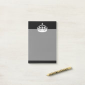 CALM CROWN behalten auf schwarzer Dekoration Post-it Klebezettel (Auf Schreibtisch)