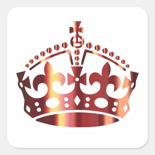 Calm Crown behalten - Hintergrund ändern Quadratischer Aufkleber (Vorderseite)