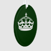 CALM CROWN behalten, wenn dies auf Green Customizi Ornament (Vorderseite)