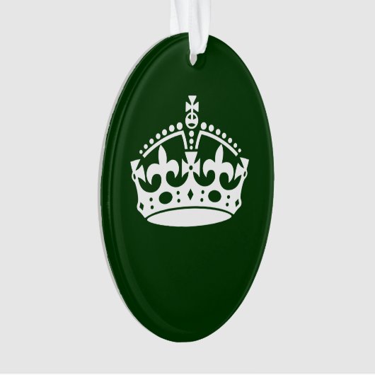 CALM CROWN behalten, wenn dies auf Green Customizi Ornament (Vorderseite)