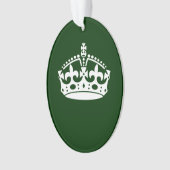 CALM CROWN behalten, wenn dies auf Green Customizi Ornament (Vorderseite)