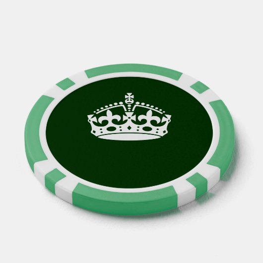 CALM CROWN behalten, wenn dies auf Green Customizi Pokerchips (Einzeln)