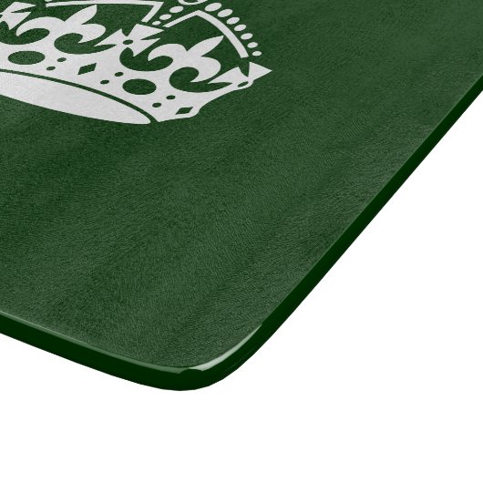 CALM CROWN behalten, wenn dies auf Green Customizi Schneidebrett (Ecke)