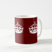 Calm Crown Burgundy Red Accent behalten Kaffeetasse (VorderseiteRechts)