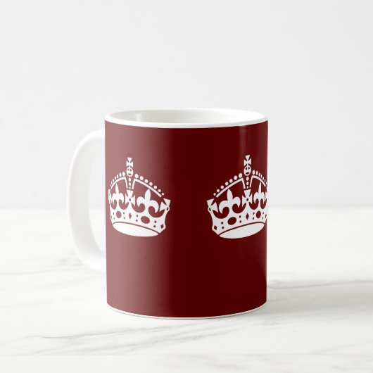 Calm Crown Burgundy Red Accent behalten Kaffeetasse (Vorderseite Links)