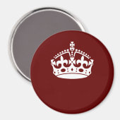 Calm Crown Burgundy Red Accent behalten Magnet (Vorderseite/Rückseite)