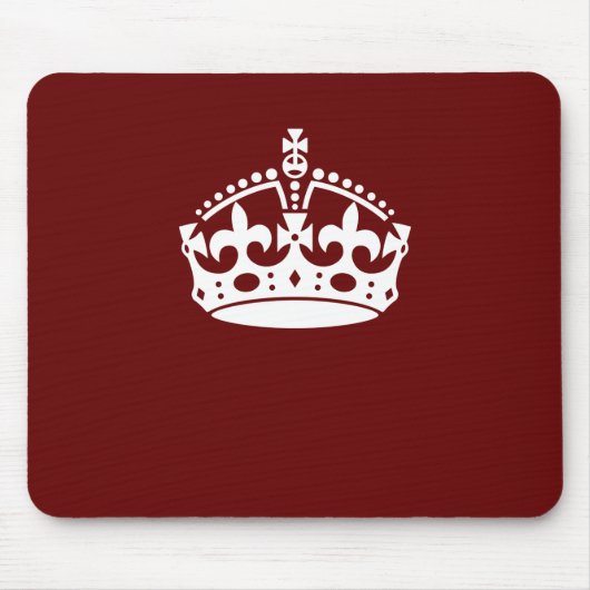 Calm Crown Burgundy Red Accent behalten Mousepad (Vorne)