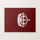 Calm Crown Burgundy Red Accent behalten Puzzle (Horizontal)