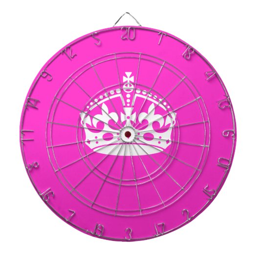 CALM CROWN Royal Icon auf Pink behalten Anpassen Dartscheibe (vorne)