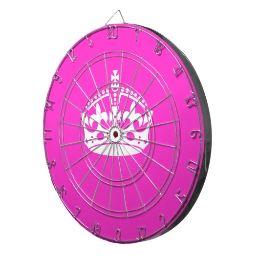 CALM CROWN Royal Icon auf Pink behalten Anpassen Dartscheibe (Vorderseite rechts)